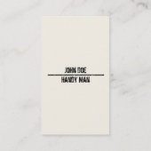 Heimwerker-Visitenkarte Visitenkarte (Rückseite)