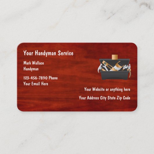 Heimwerker-Visitenkarten Visitenkarte (Vorderseite)