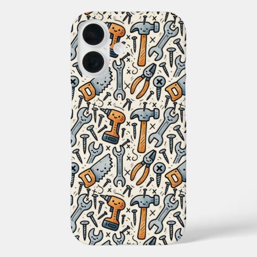 Heimwerker-Werkzeugsammlung Doodle-Kunst Case-Mate iPhone Hülle (Rückseite)