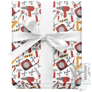 Heimwerker-Wrap-Papier in Rot Geschenkpapier