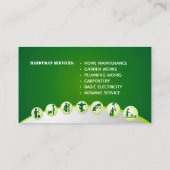 Heimwerkerdienstleistungen Visitenkarte (Rückseite)