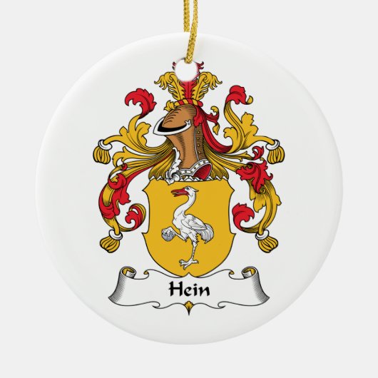 Hein-Familienwappen Keramik Ornament (Vorne)