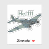 Heinkel He 111 German WW2 Bomber Airplane Aufkleber (Blatt)