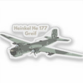Heinkel He 177 German WW2 Bomber Airplane Aufkleber (Vorderseite)