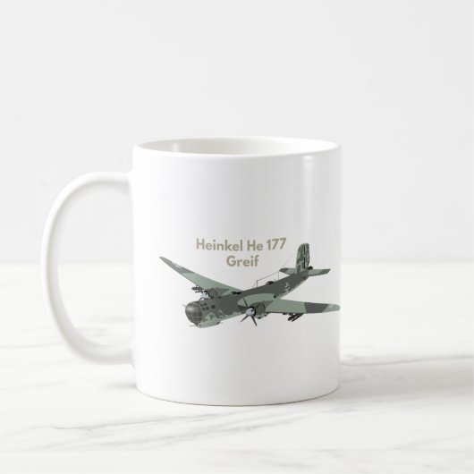 Heinkel He 177 German WW2 Bomber Airplane Kaffeetasse (Links)