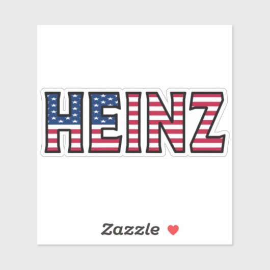 Heinz Name Vorname USA Sticker Stickerset (Blatt)