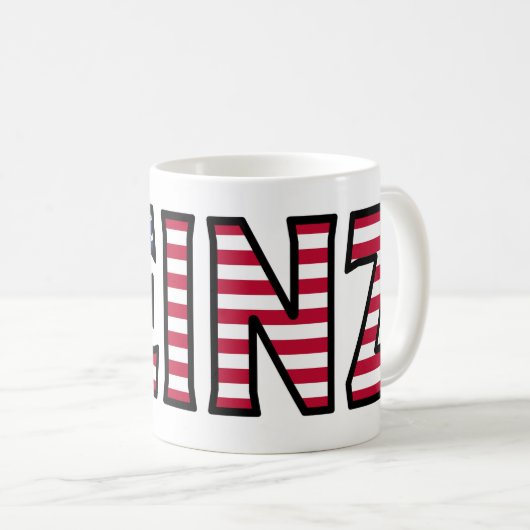 Heinz Name Vorname USA styled Tasse Kaffeetasse (VorderseiteRechts)