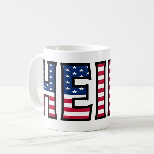 Heinz Name Vorname USA styled Tasse Kaffeetasse (Vorderseite Links)