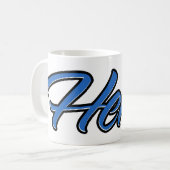 Heinz Vorname Name blue Tasse Kaffeetasse (Vorderseite Links)