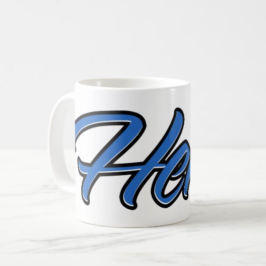 Heinz Vorname Name blue Tasse Kaffeetasse (Vorderseite Links)