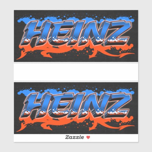 Heinz Vorname Name Graffiti Aufkleber Sticker (Blatt)