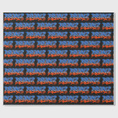 Heinz Vorname Name Graffiti blue orange Geschenkpapier (Flach)