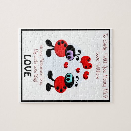 Heirat-Antrag-Liebe-Wanzen Puzzle (Horizontal)