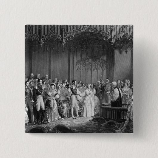 Heirat der Königin Victoria und Prinz Albert Button (Vorderseite)