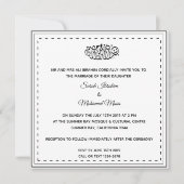 Heirat der Schwarzen und Weißen Einladung (Vorderseite)