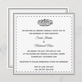 Heirat der Schwarzen und Weißen Einladung