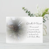 Heirat / Elopement Ankündigung von Snowy Pines (Stehend Vorderseite)