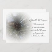 Heirat / Elopement Ankündigung von Snowy Pines (Vorne/Hinten)