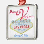 Heirat-Feier Las Vegass Nevada Ornament Aus Metall (Links)