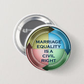 Heirat-Gleichheit Button (Vorne & Hinten)