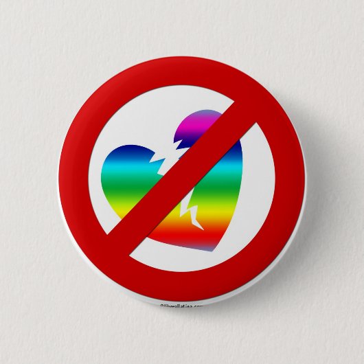 Heirat-Gleichheits-Knopf - kein Slogan Button (Vorderseite)