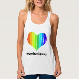 Heirat-Gleichheits-Regenbogen-Herz-Trägershirt Tank Top