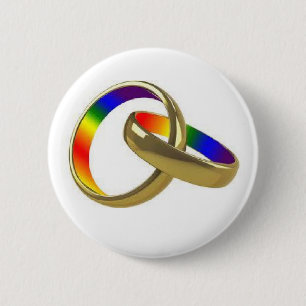 Heirat-Gleichheitsknopf des Regenbogens gaylesbian Button