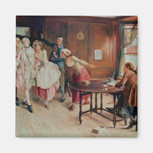 Heirat in Flotten-Straße, 1898 (Öl auf Leinwand) Magnet