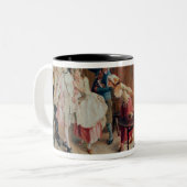 Heirat in Flotten-Straße, 1898 (Öl auf Leinwand) Zweifarbige Tasse (Vorderseite Links)