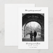 Heirat in Schwarz Save The Date (Vorne/Hinten)