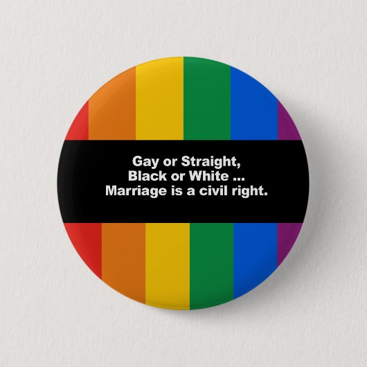 Heirat ist ein ziviler rechter Autoaufkleber Button (Vorderseite)