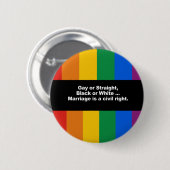 Heirat ist ein ziviler rechter Autoaufkleber Button (Vorne & Hinten)