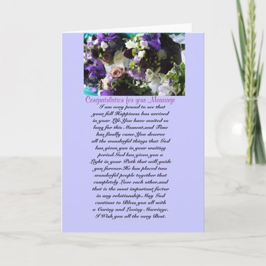 Heirat Karte (Vorderseite)