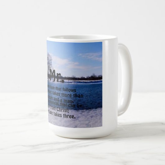 "HEIRAT NIMMT" (HERR-) TASSE DREI (VorderseiteRechts)