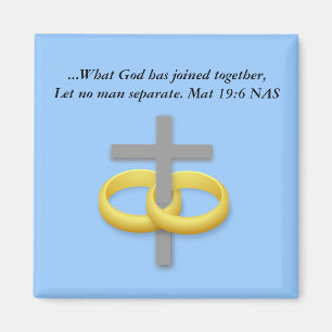 Heirat-Quermagnet mit Bibel-Vers Magnet