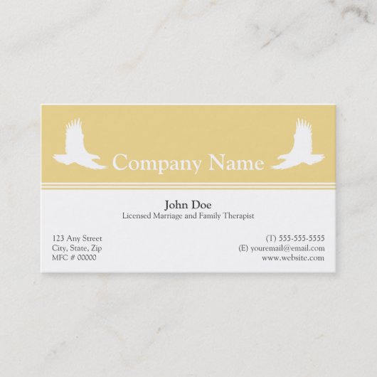Heirat und Familien-Therapeut-Visitenkarte Visitenkarte (Vorderseite)