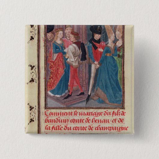 Heirat von Baldwin VI und Marie Button (Vorderseite)