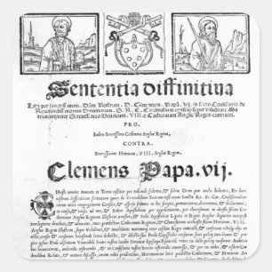 Heirat von Henry VIII und von Catherine von Quadratischer Aufkleber