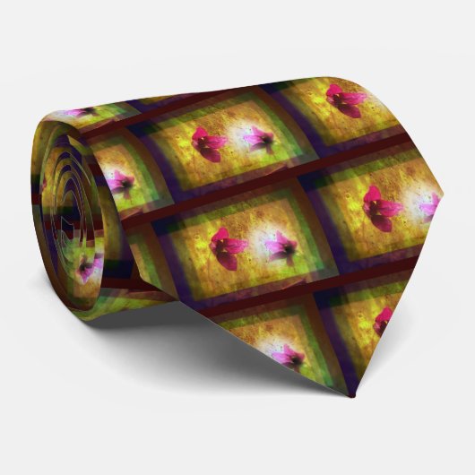 Heirat von Titania; Lachsbeeren-Blumenduo Krawatte (Gerollt)