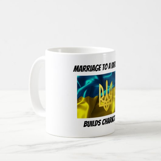 Heirat zu einem Ukrainer errichtet Charakter Kaffeetasse (Vorderseite Links)