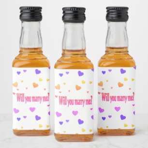 Heirate mich. alkoholflaschenetikett