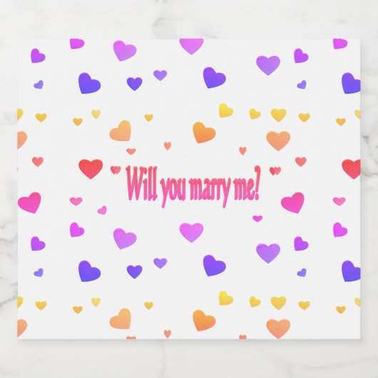 Heirate mich. bierflaschenetikett (Einzelnes Label)