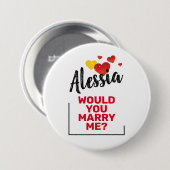 Heirate mich button (Vorne & Hinten)