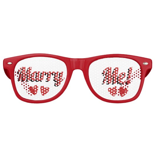 Heirate Mich Heiratsantrag Partybrille (Vorderseite)