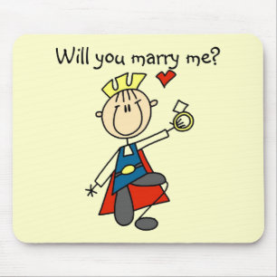 Heirate Mich Hochzeitsantrag T-Shirts und Geschenk Mousepad