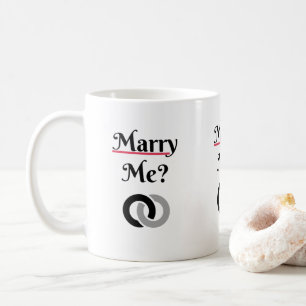 Heirate mich? Liebe des Hochzeitvorschlags Kaffeetasse