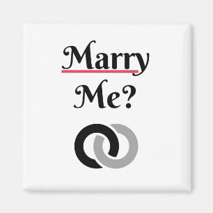 Heirate mich? Liebe des Hochzeitvorschlags Magnet