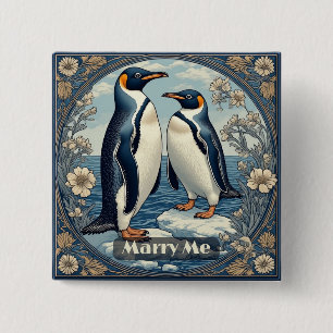 Heirate Mich Pinguin Eis Vogel Schnee Gletscher Wi Button