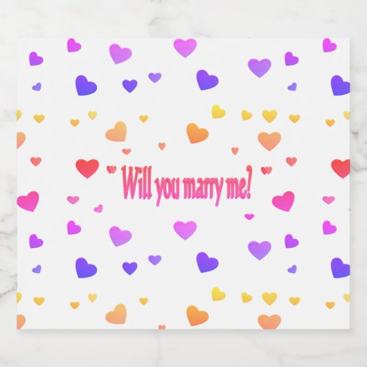 Heirate mich. schaumweinetikett (Einzelnes Label)