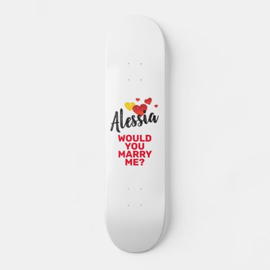 Heirate mich skateboard (Vorderseite)